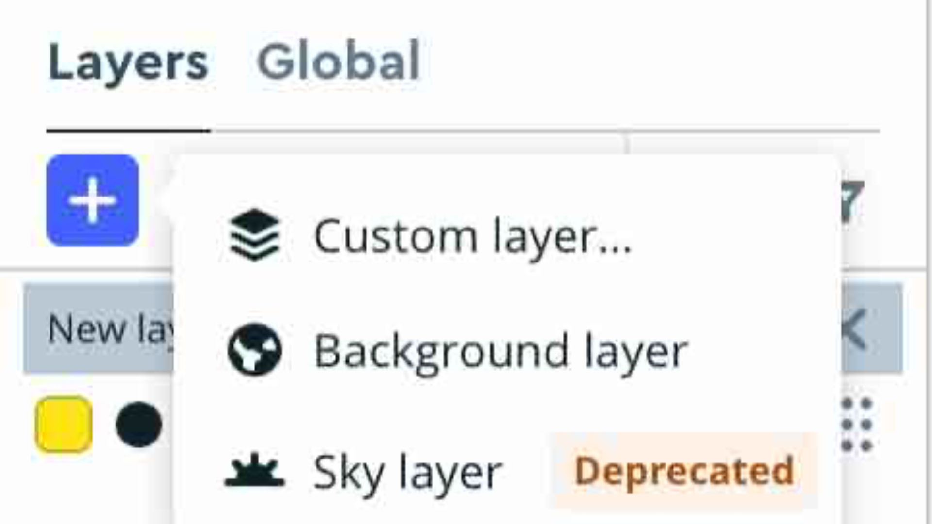 This part was confusing because I initially thought these buttons were where I could edit the color scheme of the map. I spent time trying to figure out what custom, background, and sky layers meant before realizing through research that color adjustments were actually found under the Mapbox Standard settings instead. It was a small challenge in learning how the updated interface worked.