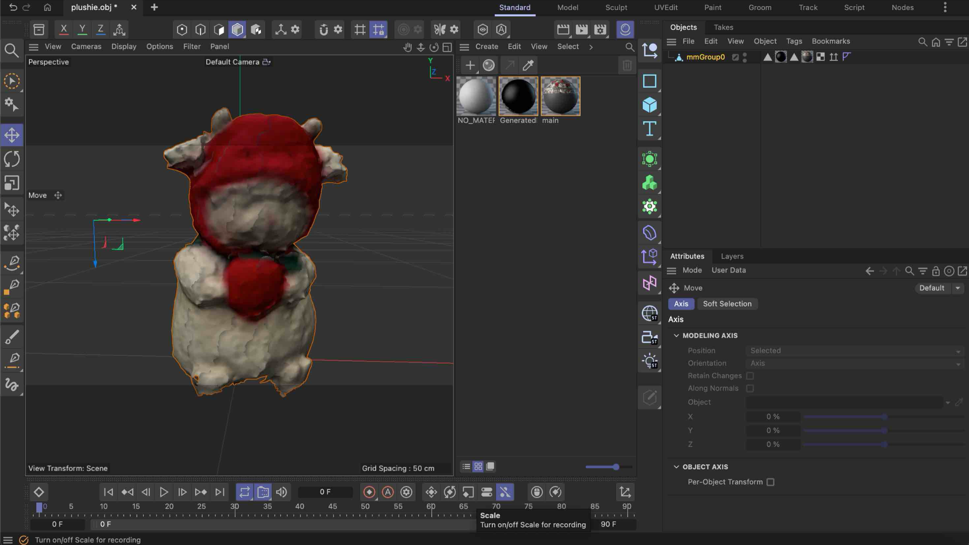 Cinema 4D – Textured Model Loaded Correctly